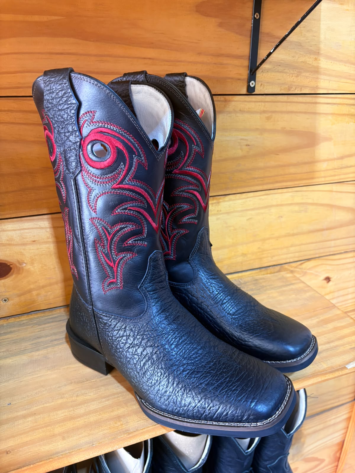 TEXANA MASCULINA MR WEST COURO DE CABEÇA PRETO